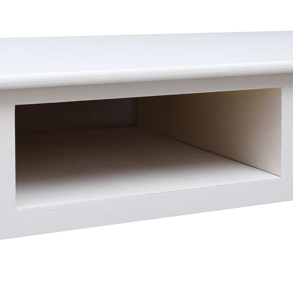 Radni stol bijeli 108 x 45 x 76 cm od masivnog drva paulovnije