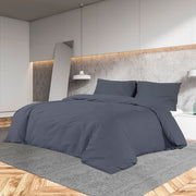Set posteljine za poplun antracit 200x220 cm lagana mikrovlakna