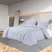 Set posteljine za poplun sivi 155x220 cm lagana mikrovlakna