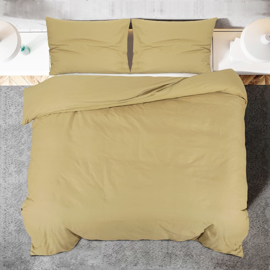 Set posteljine za poplun smeđesivi 135x200cm lagana mikrovlakna