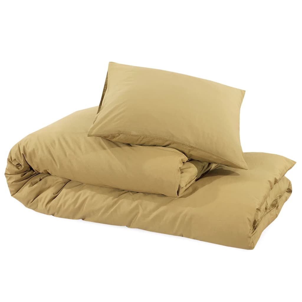 Set posteljine za poplun smeđesivi 135x200cm lagana mikrovlakna