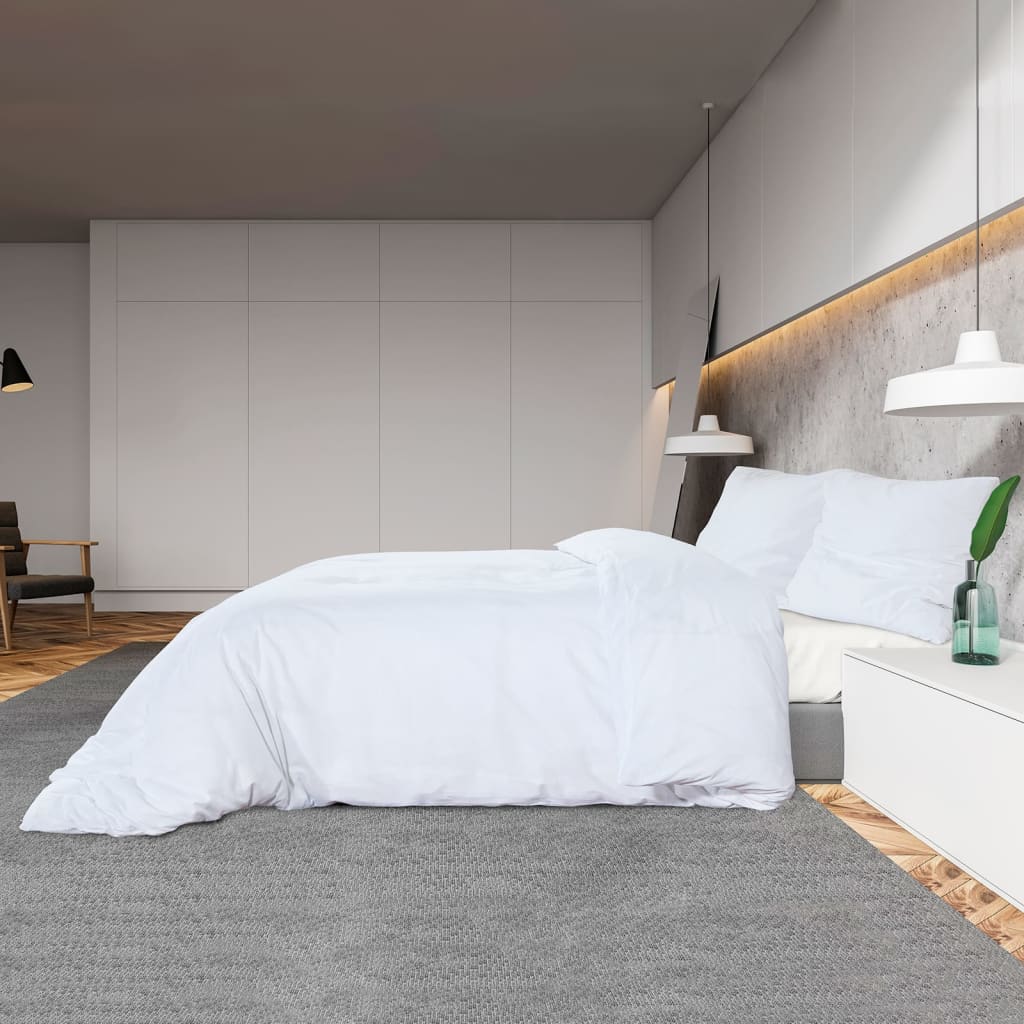 Set posteljine za poplun bijeli 260 x 240 cm lagana mikrovlakna