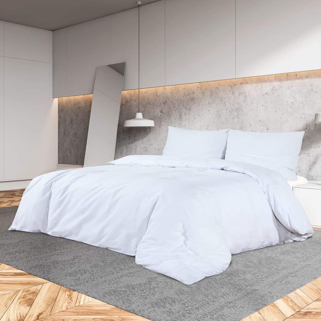 Set posteljine za poplun bijeli 260 x 240 cm lagana mikrovlakna