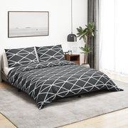 Set posteljine za poplun sivi 240x220 cm pamučni