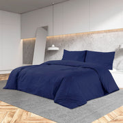 Set posteljine za poplun modri 220x240 cm pamučni