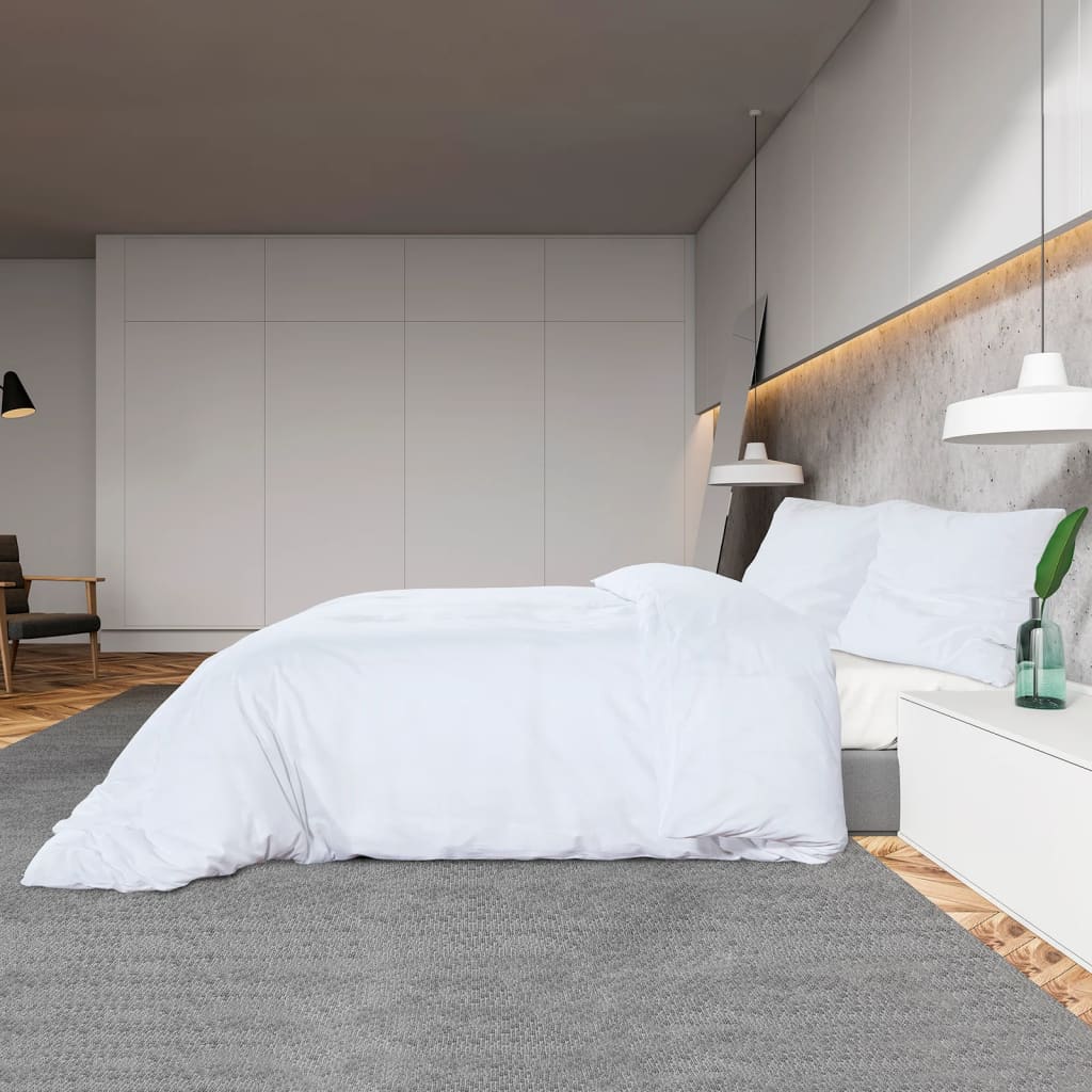 Set posteljine za poplun bijeli 220 x 240 cm pamučni