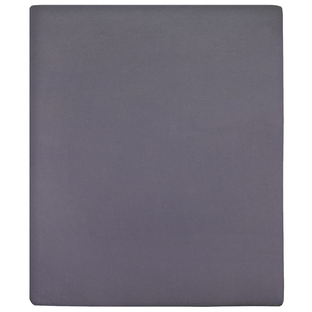 Plahta s gumicom od žerseja antracit 140 x 200 cm pamučna