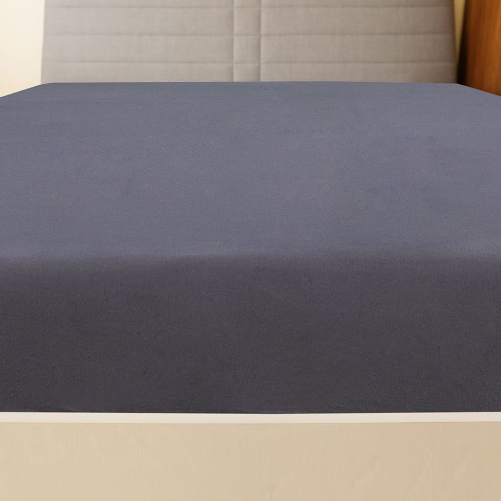 Plahta s gumicom od žerseja antracit 140 x 200 cm pamučna