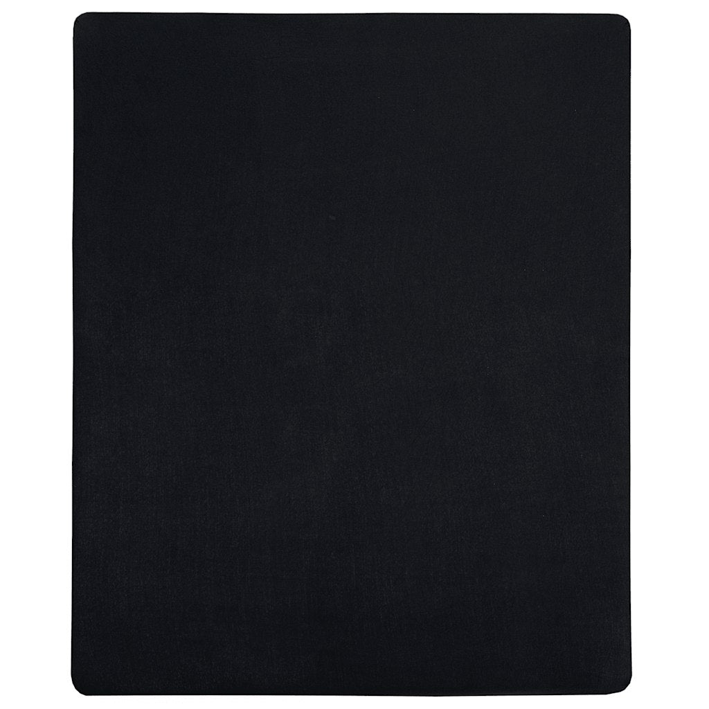 Plahte s gumicom od žerseja 2 kom crne 180x200 cm pamučne