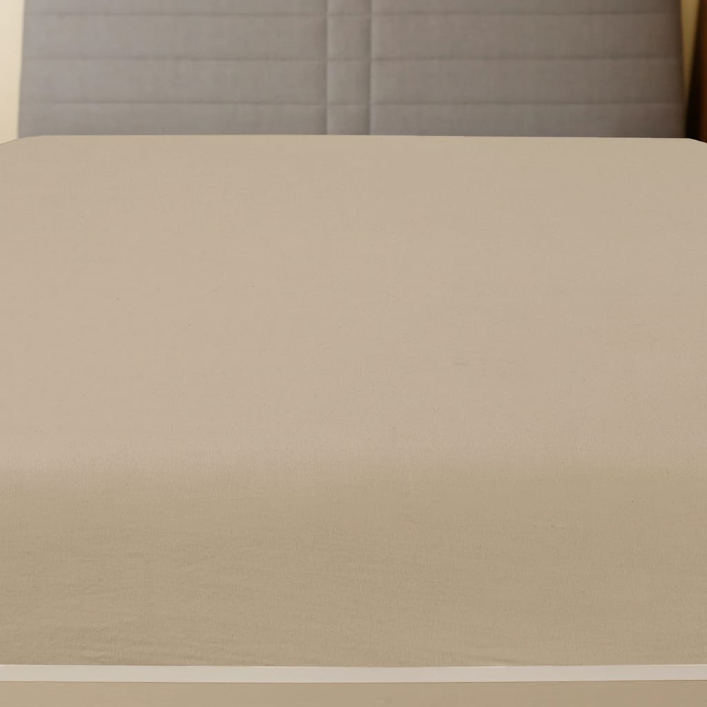 Plahte s gumicom od žerseja 2 kom smeđesive 140x200 cm pamučne