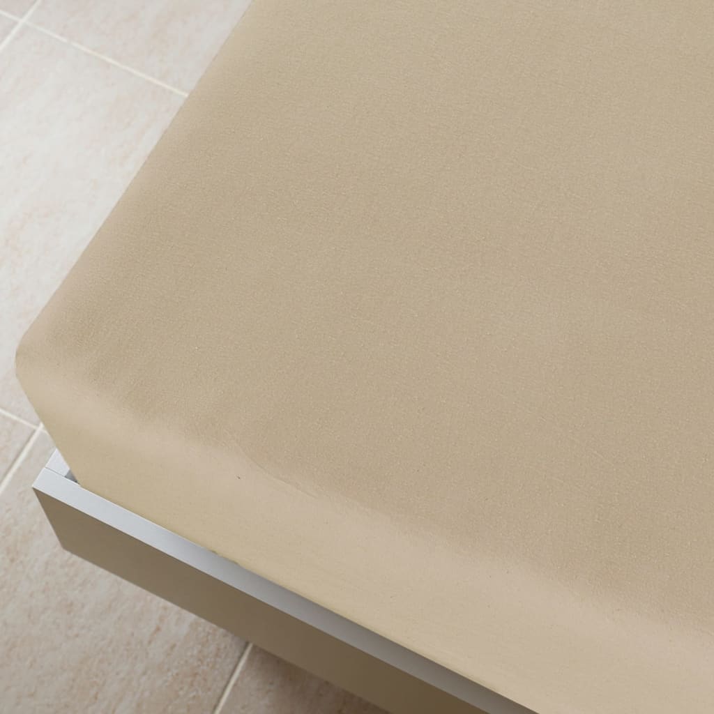 Plahte s gumicom od žerseja 2 kom smeđesive 160x200 cm pamučne