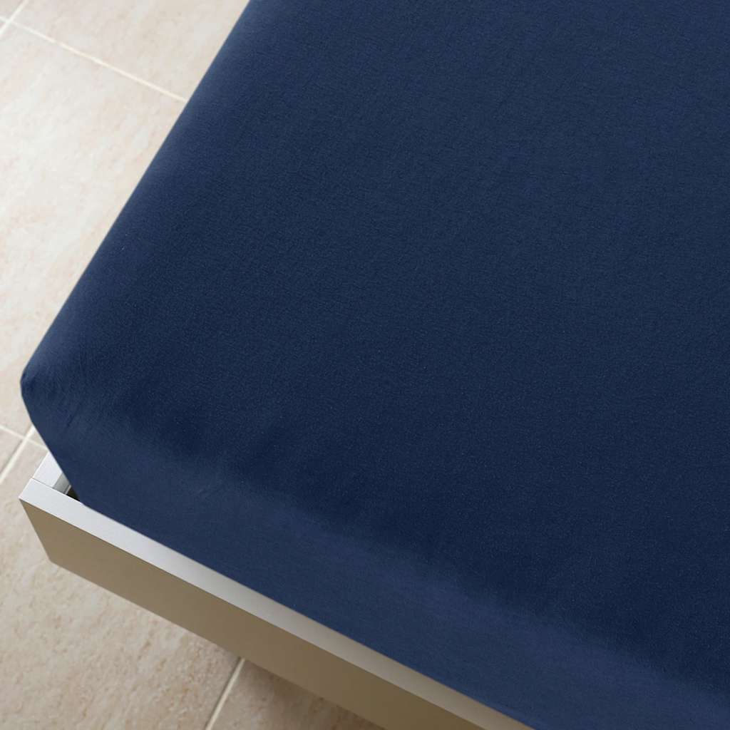 Plahte s gumicom od žerseja 2 kom modre 100 x 200 cm pamučne
