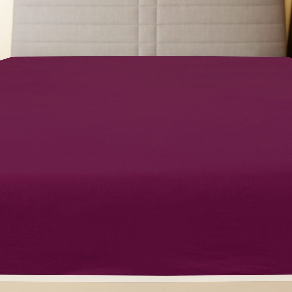 Plahte s gumicom od žerseja 2 kom bordo 90x200 cm pamučne