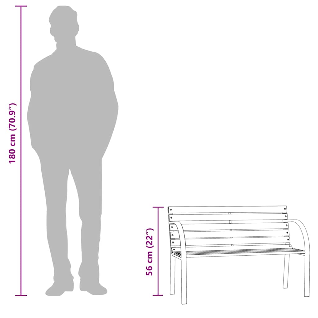 Dječja vrtna klupa 81 cm od kineske jelovine
