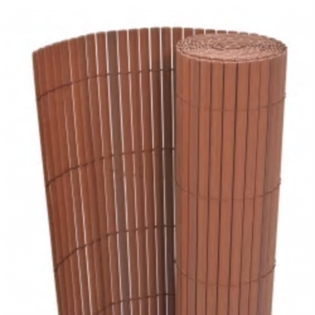 Dvostrana vrtna ograda 110 x 300 cm smeđa