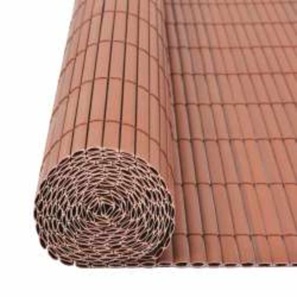 Dvostrana vrtna ograda 110 x 300 cm smeđa
