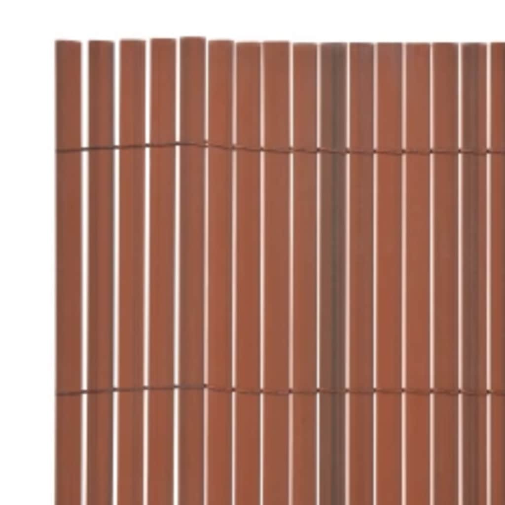 Dvostrana vrtna ograda 110 x 300 cm smeđa