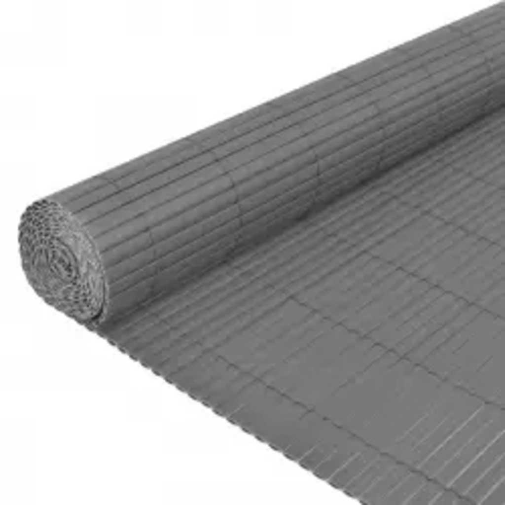 Dvostrana vrtna ograda 110 x 300 cm siva