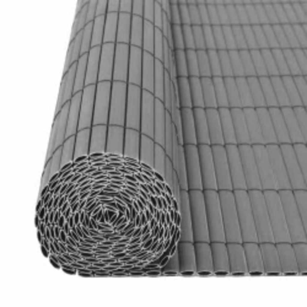 Dvostrana vrtna ograda 110 x 300 cm siva
