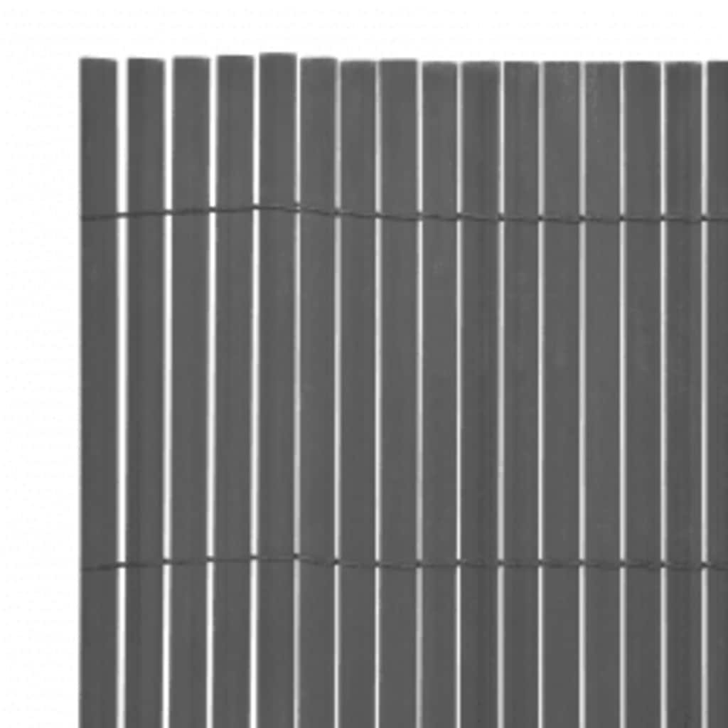 Dvostrana vrtna ograda 110 x 300 cm siva