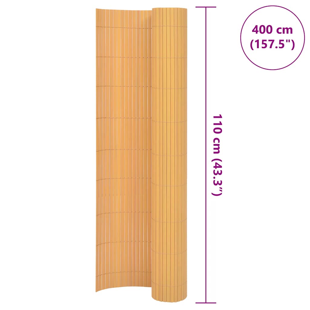 Dvostrana vrtna ograda 110 x 400 cm žuta