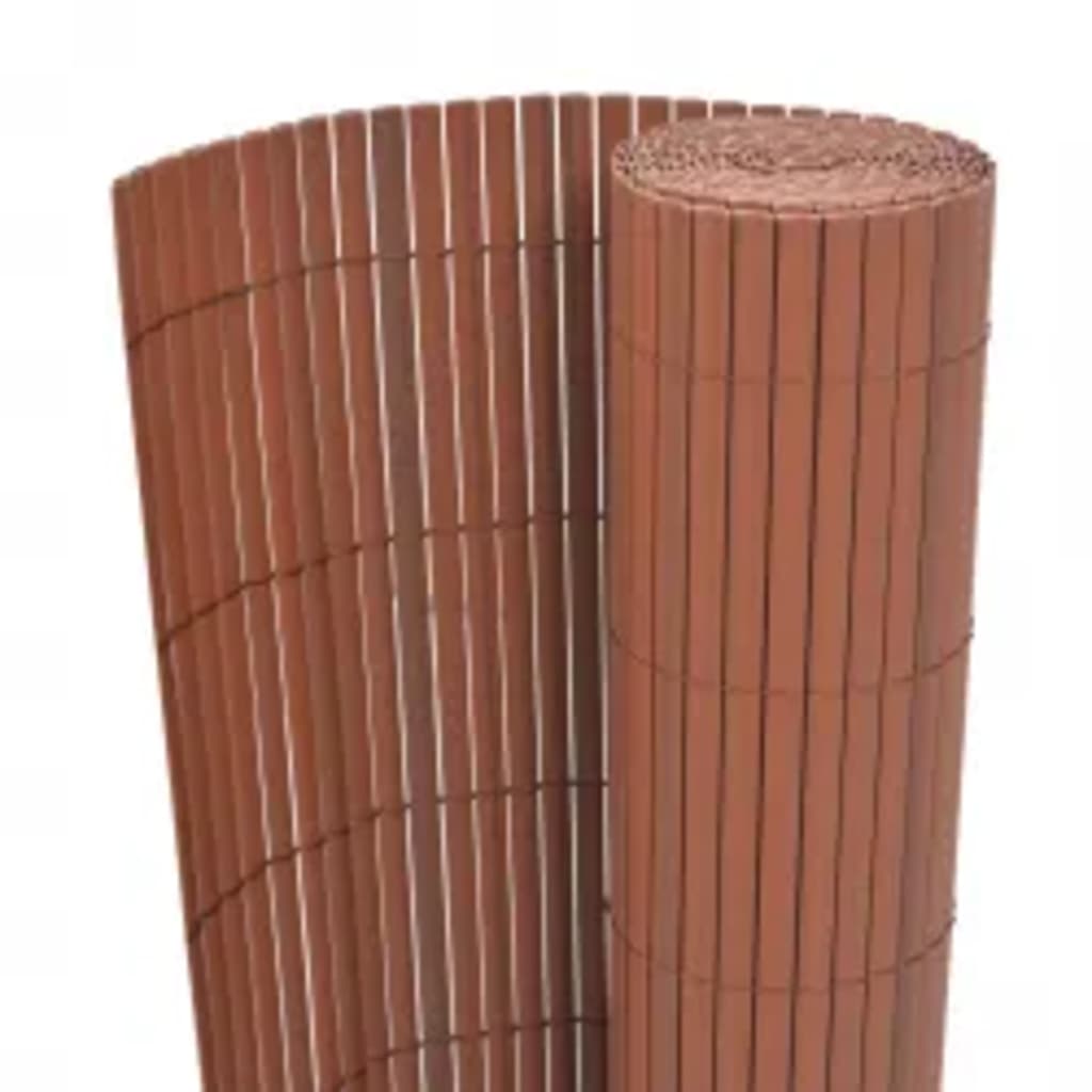 Dvostrana vrtna ograda 110 x 400 cm smeđa