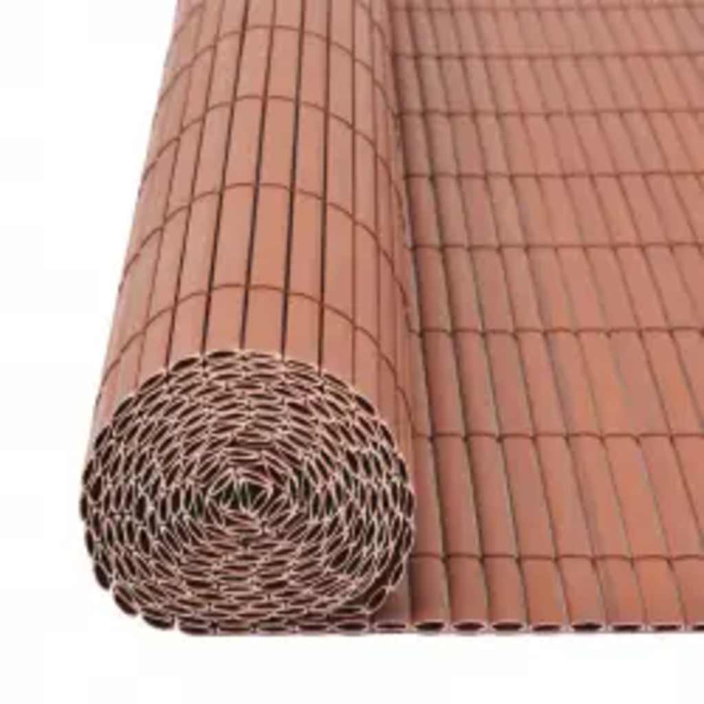 Dvostrana vrtna ograda 110 x 400 cm smeđa