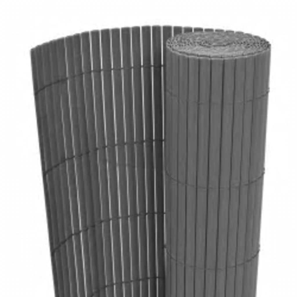 Dvostrana vrtna ograda 110 x 400 cm siva
