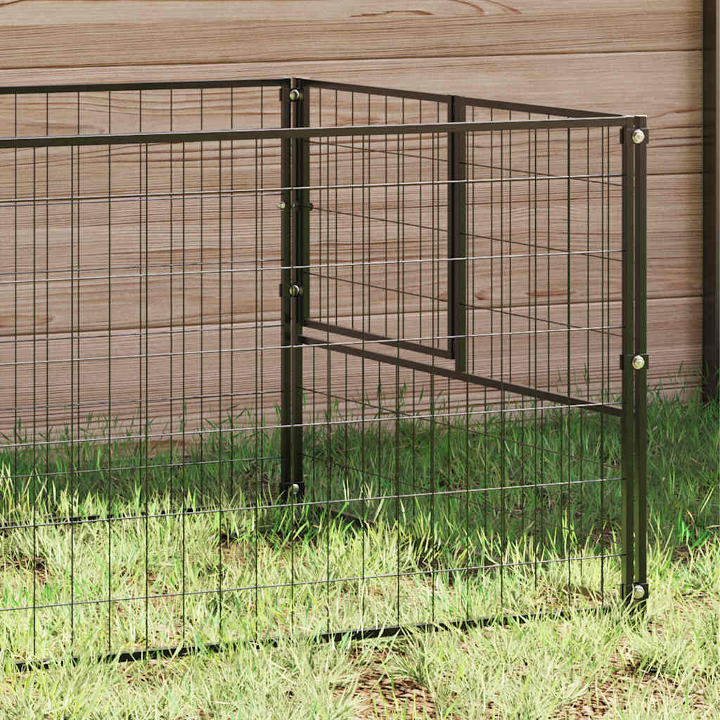 Kavez za pse crni 10 m² čelični