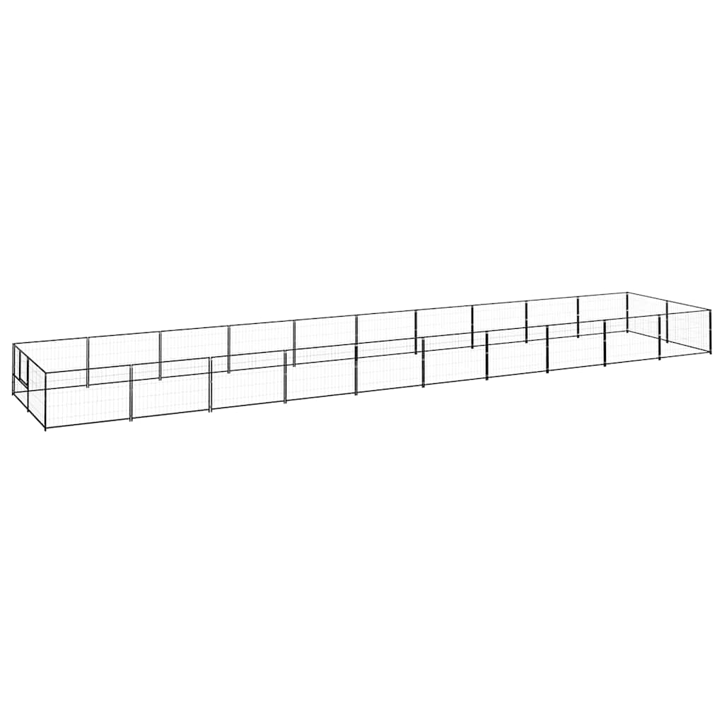 Kavez za pse crni 20 m² čelični