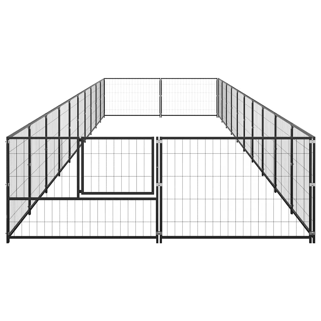 Kavez za pse crni 20 m² čelični