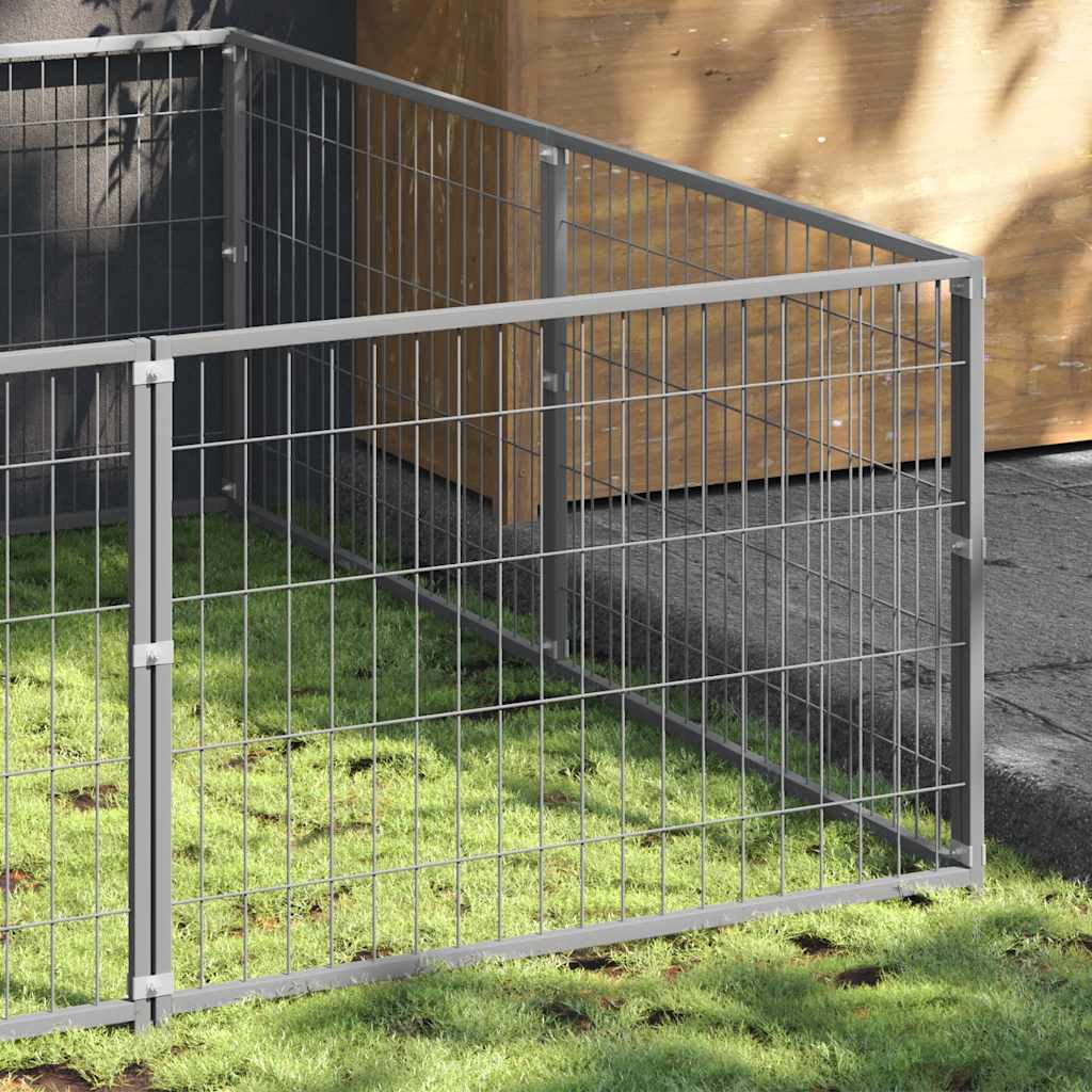 Kavez za pse srebrni 16 m² čelični