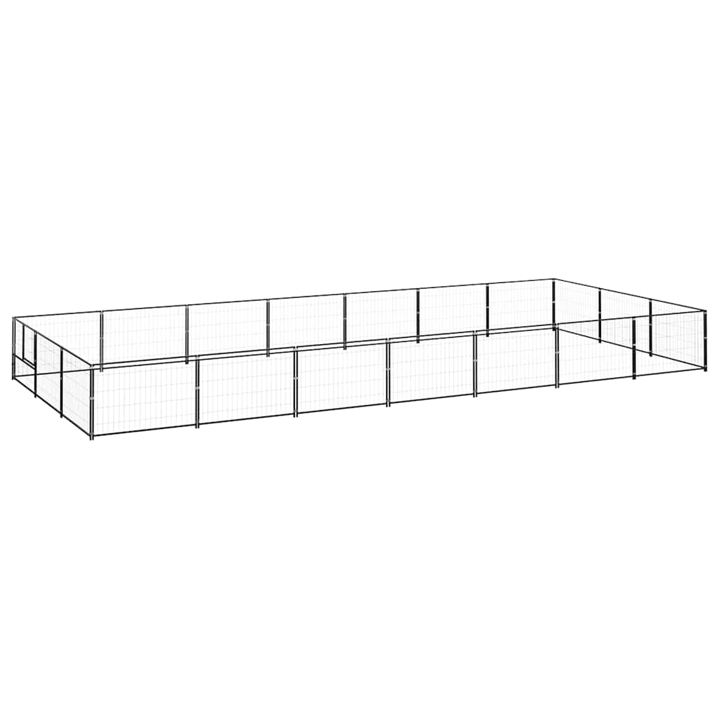 Kavez za pse crni 21 m² čelični