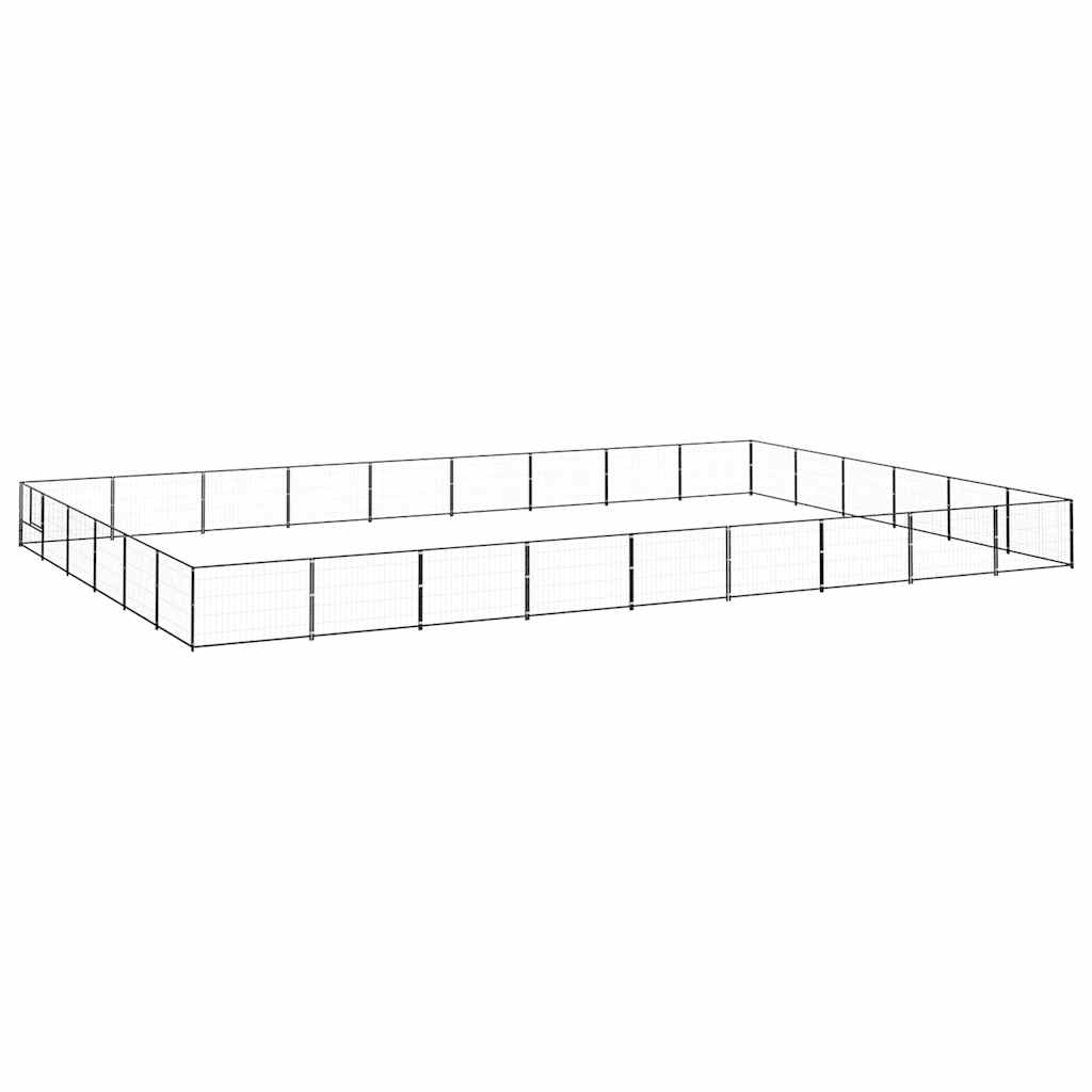 Kavez za pse crni 54 m² čelični