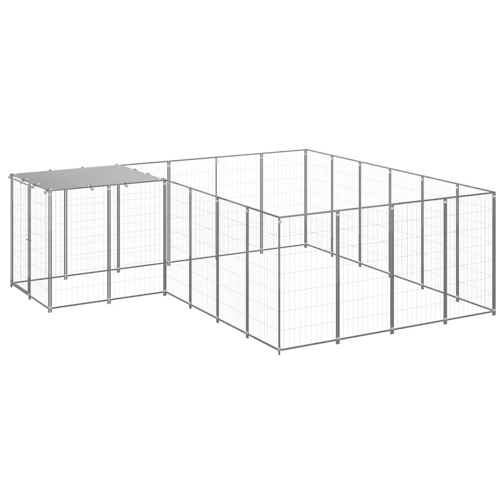 Kavez za pse srebrni 8,47 m² čelični