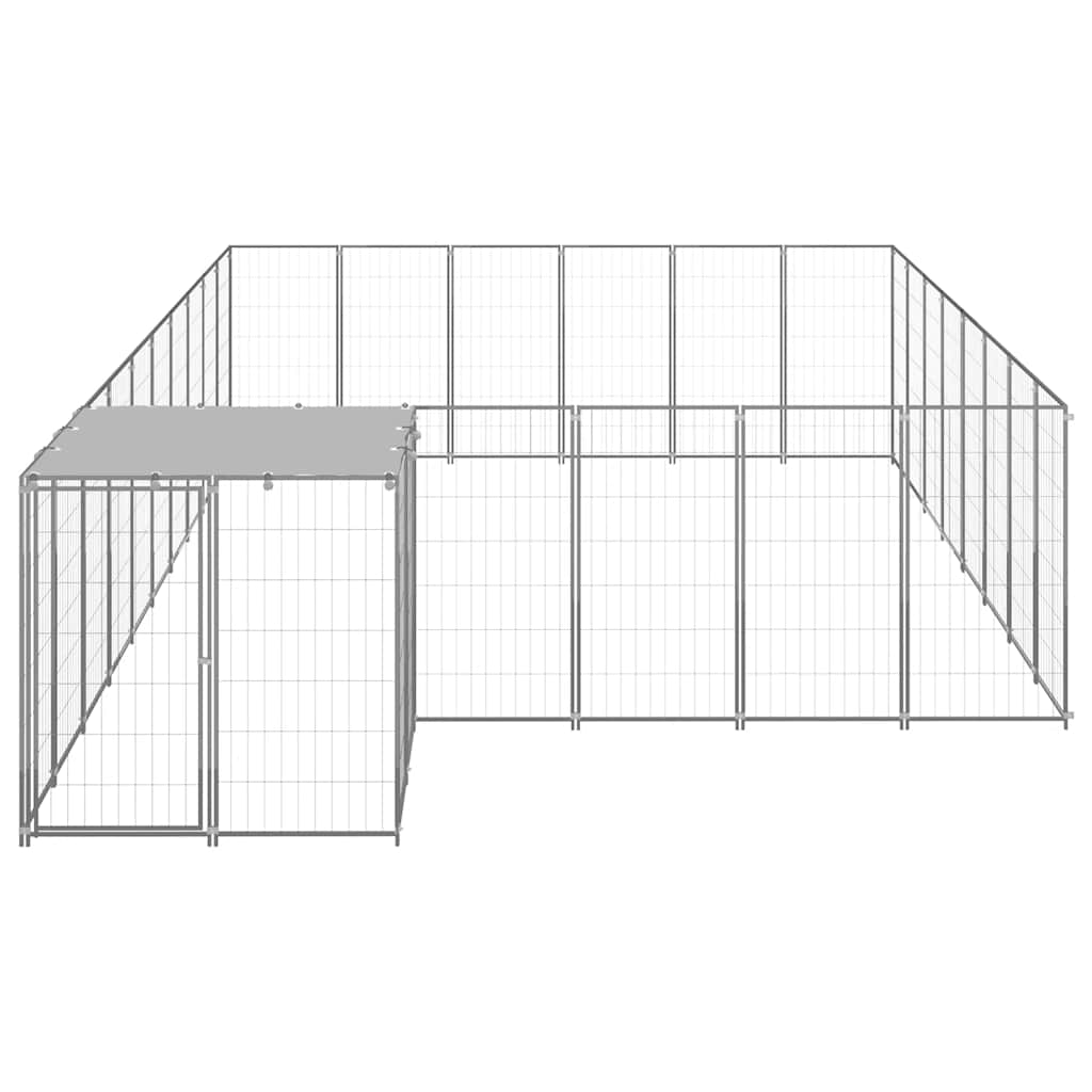 Kavez za pse srebrni 15,73 m² čelični