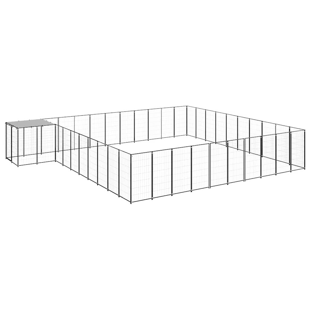 Kavez za pse crni 31,46 m² čelični
