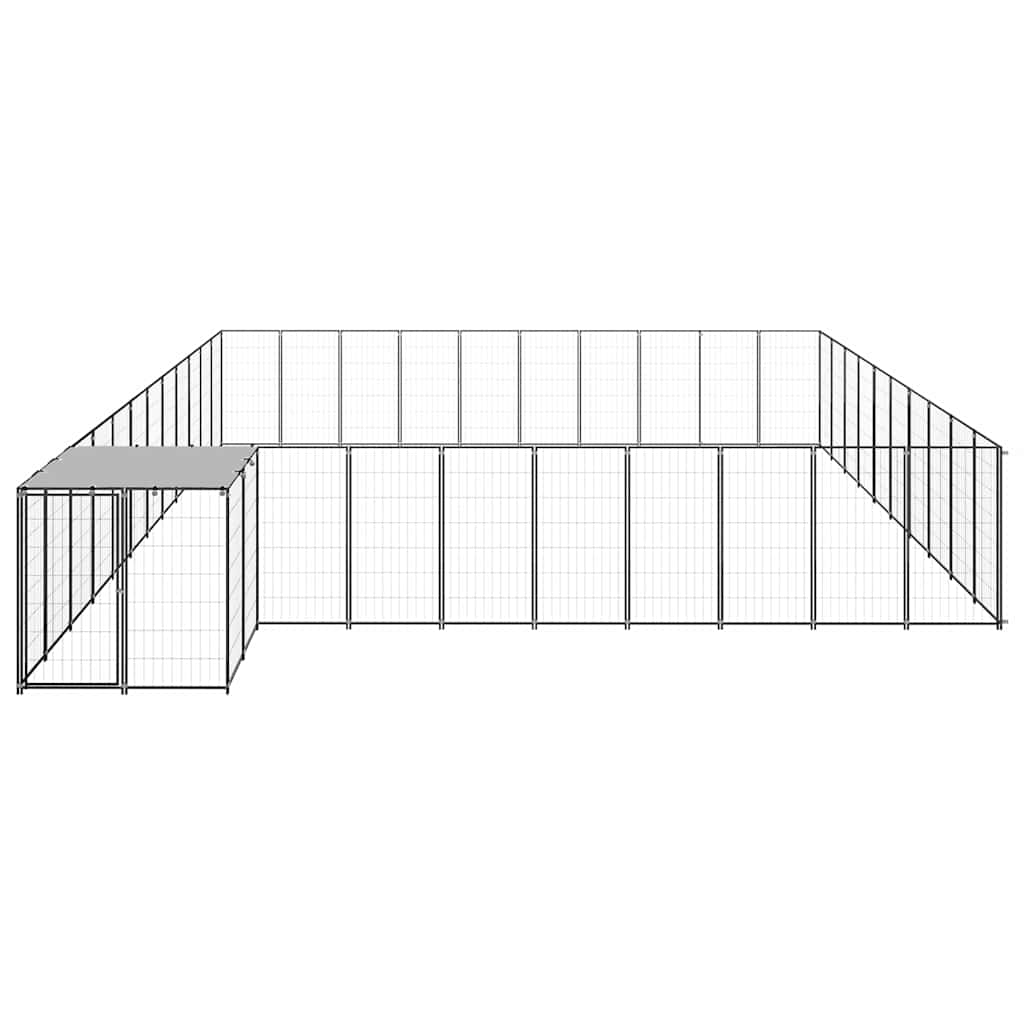 Kavez za pse crni 31,46 m² čelični