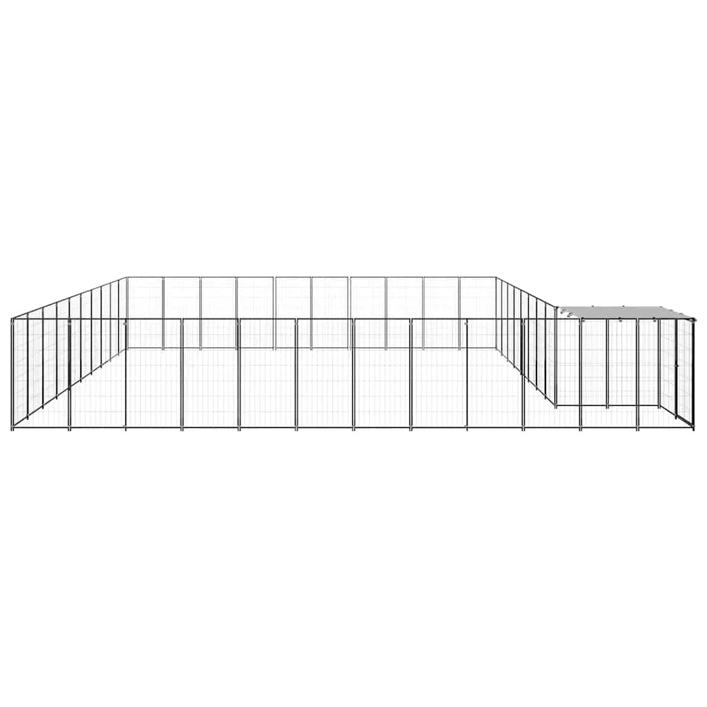 Kavez za pse crni 31,46 m² čelični