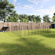 Kavez za pse crni 31,46 m² čelični
