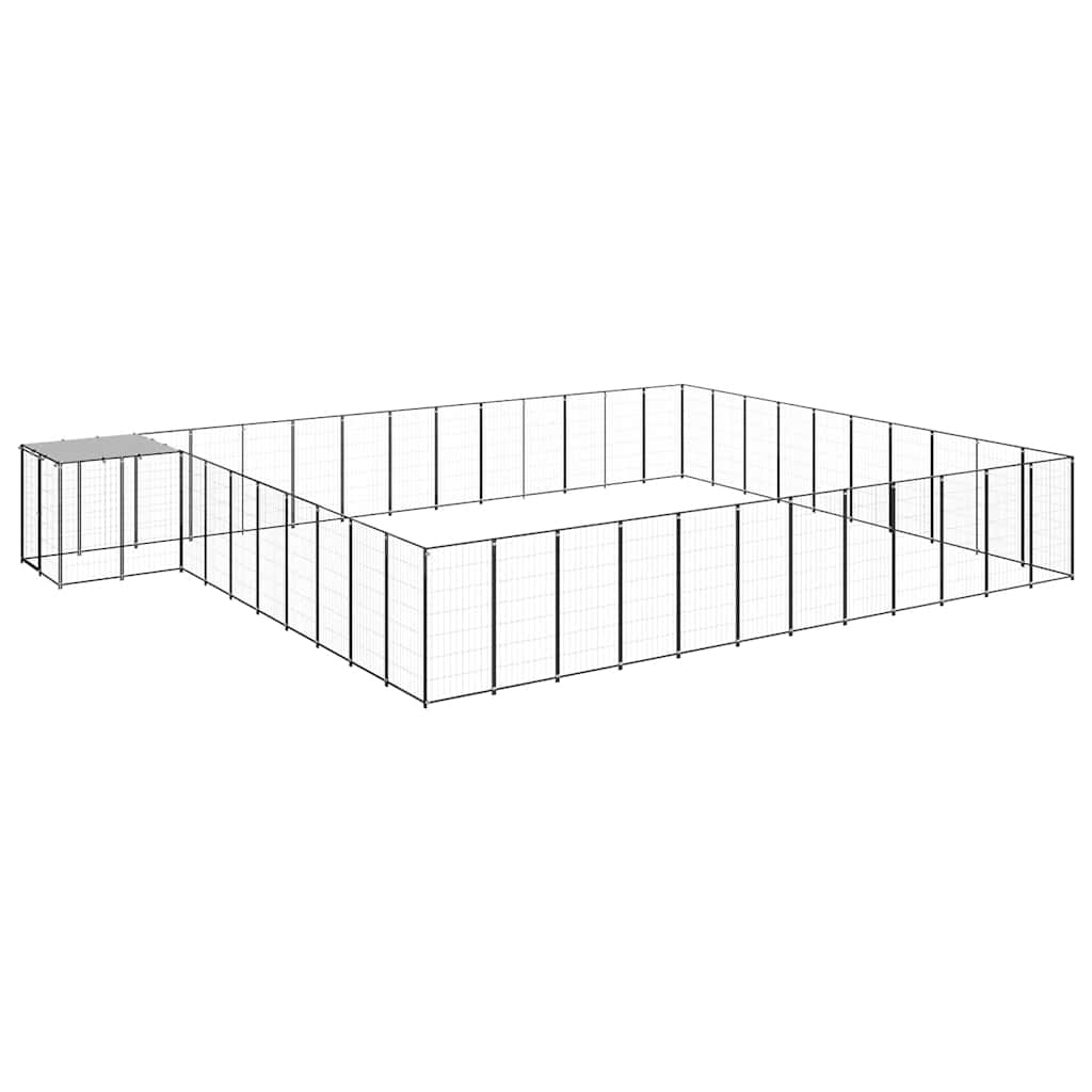 Kavez za pse crni 37,51 m² čelični