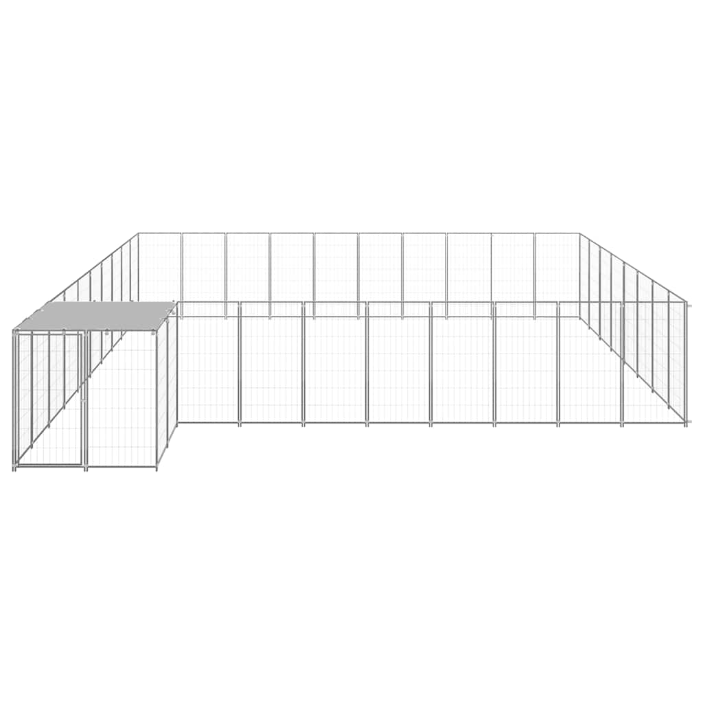 Kavez za pse srebrni 25,41 m² čelični