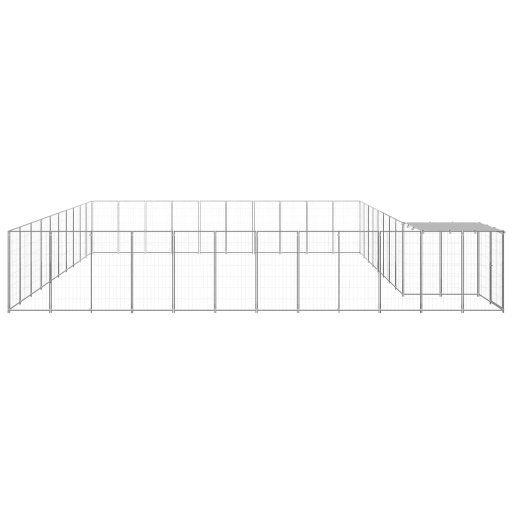Kavez za pse srebrni 31,46 m² čelični