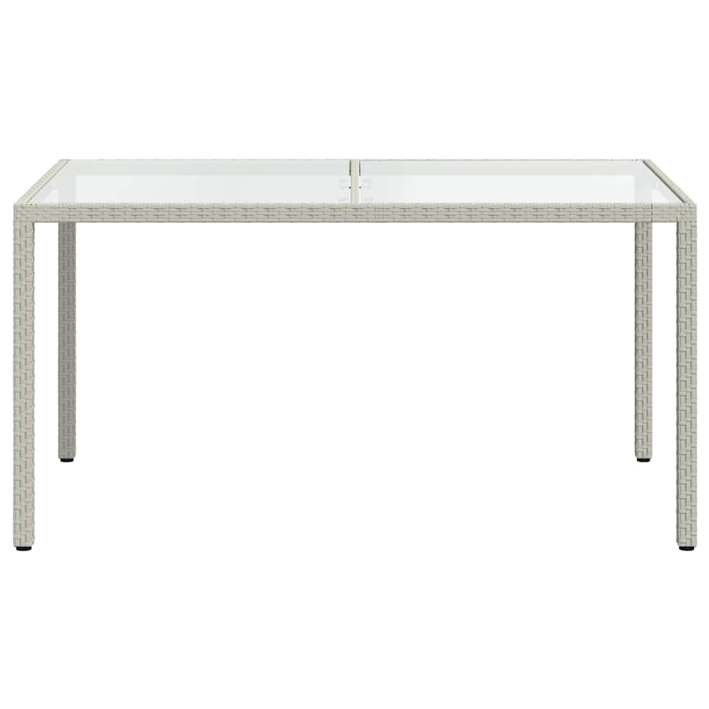Vrtni stol 150x90x75 cm od kaljenog stakla i poliratana bijeli
