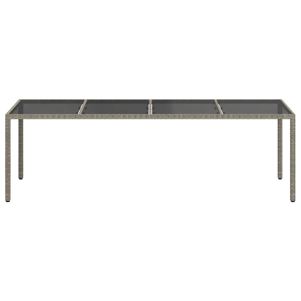 Vrtni stol sivi 250x100x75 cm od kaljenog stakla i poliratana