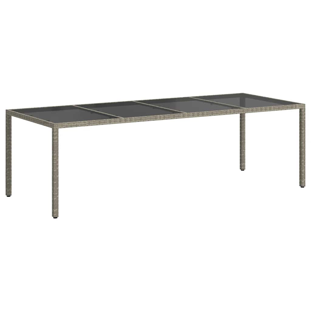 Vrtni stol sivi 250x100x75 cm od kaljenog stakla i poliratana