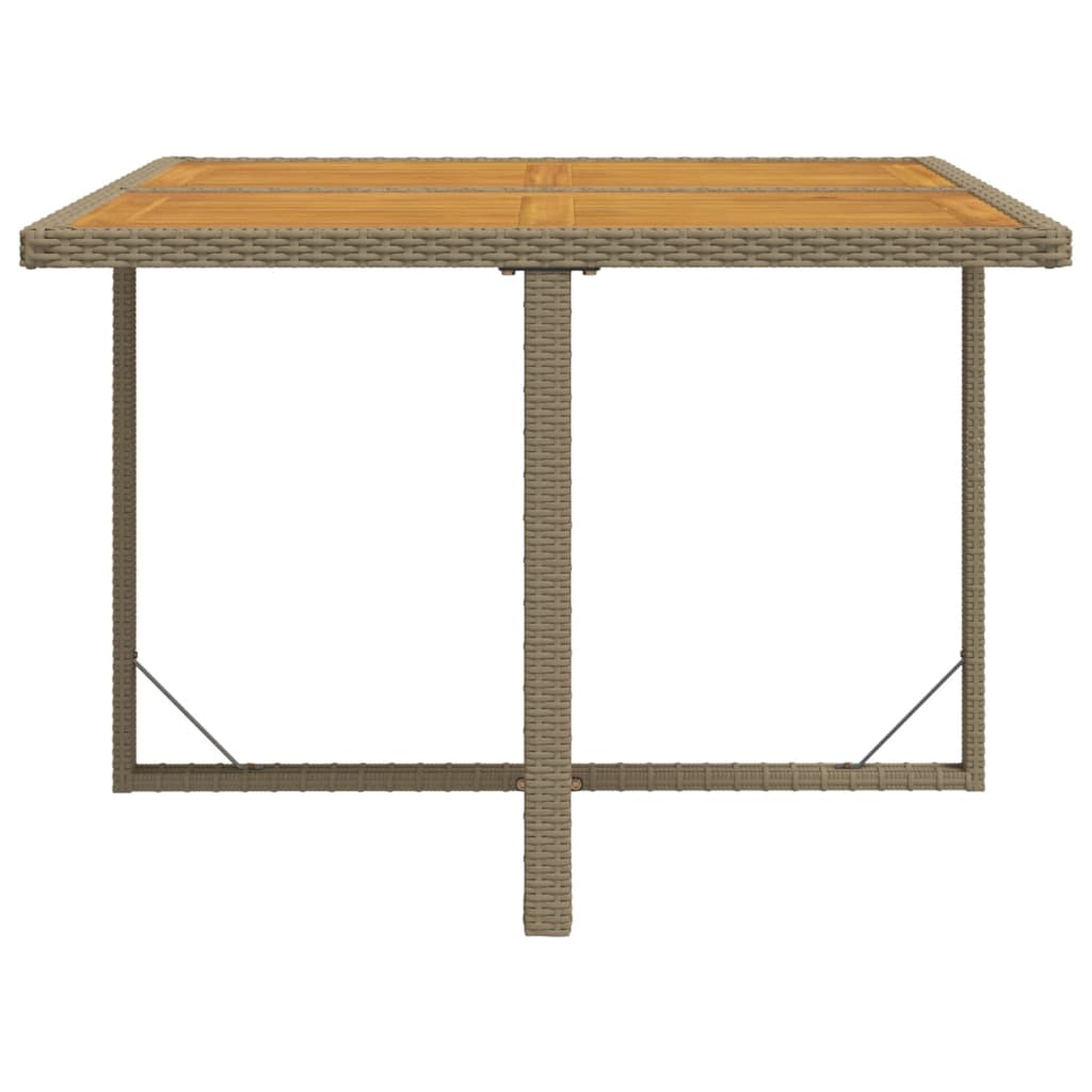 Vrtni stol bež 109 x 107 x 74 cm od poliratana i drva bagrema