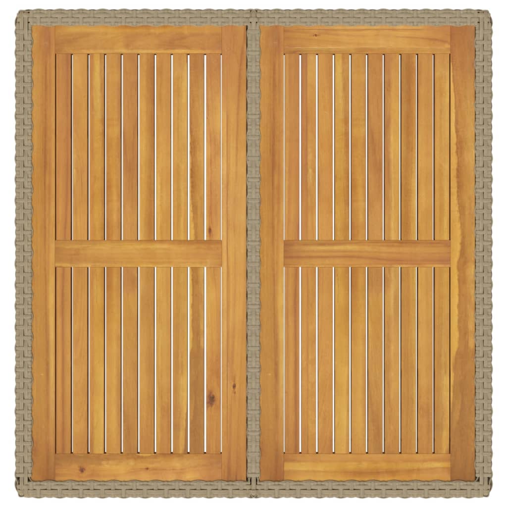 Vrtni stol bež 109 x 107 x 74 cm od poliratana i drva bagrema