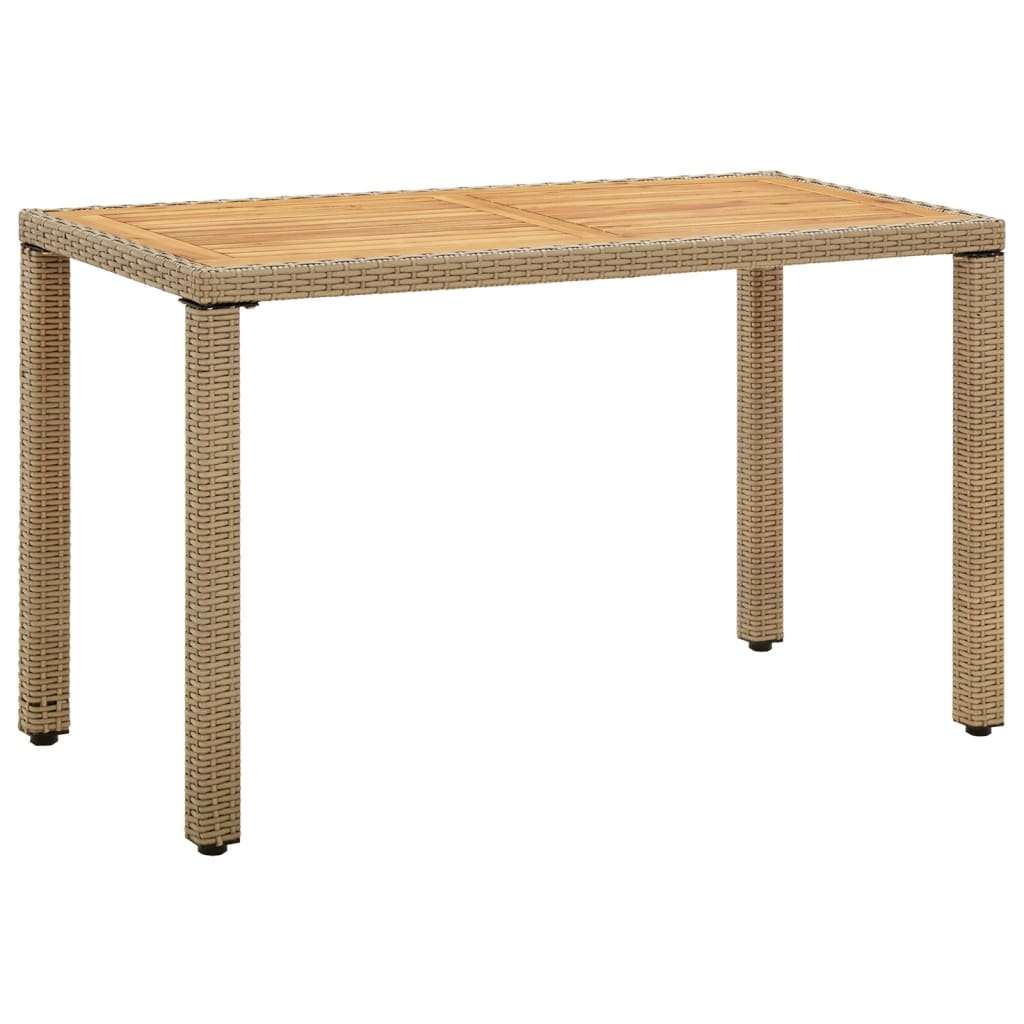 Vrtni stol bež 123 x 60 x 74 cm od poliratana i drva bagrema