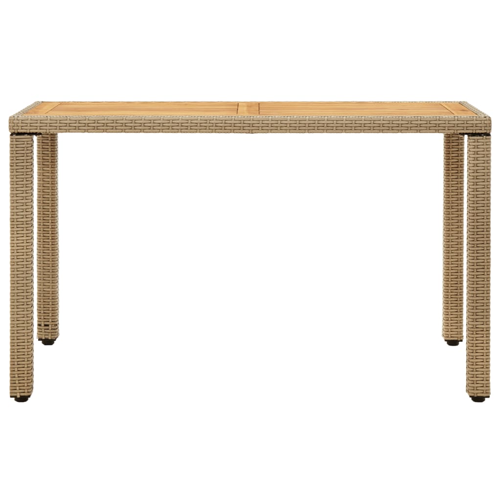 Vrtni stol bež 123 x 60 x 74 cm od poliratana i drva bagrema